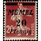 The Seederess, italic overprint Memel - Germany / Old German States / Memel Territory 1922 - 20