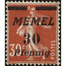 The Seederess, italic overprint Memel - Germany / Old German States / Memel Territory 1922 - 30