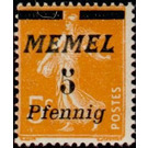 The Seederess, italic overprint Memel - Germany / Old German States / Memel Territory 1922 - 5