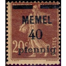 The Seederess, overprint Memel - Germany / Old German States / Memel Territory 1920 - 40