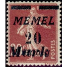 The Seederess, overprint Memel - Germany / Old German States / Memel Territory 1922 - 20