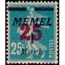 The Seederess, overprint Memel - Germany / Old German States / Memel Territory 1923 - 25
