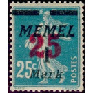 The Seederess, overprint Memel - Germany / Old German States / Memel Territory 1923 - 25