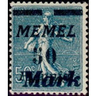 The Seederess, overprint Memel - Germany / Old German States / Memel Territory 1923 - 50