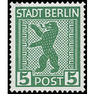 Time stamp series  - Germany / Sovj. occupation zones / Berlin und Brandenburg 1945 - 5 Pfennig