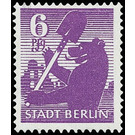 Time stamp series  - Germany / Sovj. occupation zones / Berlin und Brandenburg 1945 - 6 Pfennig