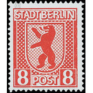 Time stamp series  - Germany / Sovj. occupation zones / Berlin und Brandenburg 1945 - 8 Pfennig