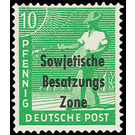 Time stamp series  - Germany / Sovj. occupation zones / General issues 1948 - 10 Pfennig