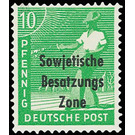 Time stamp series  - Germany / Sovj. occupation zones / General issues 1948 - 10 Pfennig