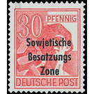 Time stamp series  - Germany / Sovj. occupation zones / General issues 1948 - 30 Pfennig