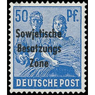 Time stamp series  - Germany / Sovj. occupation zones / General issues 1948 - 50 Pfennig