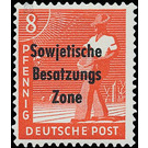 Time stamp series  - Germany / Sovj. occupation zones / General issues 1948 - 8 Pfennig