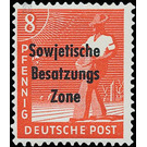 Time stamp series  - Germany / Sovj. occupation zones / General issues 1948 - 8 Pfennig