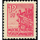 Time stamp series  - Germany / Sovj. occupation zones / Mecklenburg-Vorpommern 1945 - 12 Pfennig