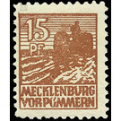 Time stamp series  - Germany / Sovj. occupation zones / Mecklenburg-Vorpommern 1945 - 15 Pfennig