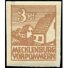 Time stamp series  - Germany / Sovj. occupation zones / Mecklenburg-Vorpommern 1945 - 3 Pfennig