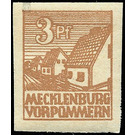 Time stamp series  - Germany / Sovj. occupation zones / Mecklenburg-Vorpommern 1945 - 3 Pfennig