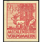 Time stamp series  - Germany / Sovj. occupation zones / Mecklenburg-Vorpommern 1945 - 4 Pfennig