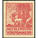 Time stamp series  - Germany / Sovj. occupation zones / Mecklenburg-Vorpommern 1945 - 4 Pfennig