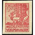 Time stamp series  - Germany / Sovj. occupation zones / Mecklenburg-Vorpommern 1945 - 4 Pfennig