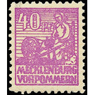 Time stamp series  - Germany / Sovj. occupation zones / Mecklenburg-Vorpommern 1945 - 40 Pfennig