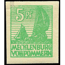 Time stamp series  - Germany / Sovj. occupation zones / Mecklenburg-Vorpommern 1945 - 5 Pfennig