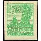 Time stamp series  - Germany / Sovj. occupation zones / Mecklenburg-Vorpommern 1945 - 5 Pfennig