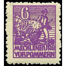 Time stamp series  - Germany / Sovj. occupation zones / Mecklenburg-Vorpommern 1945 - 6 Pfennig