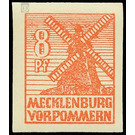 Time stamp series  - Germany / Sovj. occupation zones / Mecklenburg-Vorpommern 1945 - 8 Pfennig