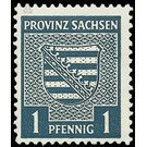 Time stamp series  - Germany / Sovj. occupation zones / Province of Saxony 1945 - 1 Pfennig
