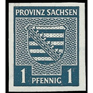 Time stamp series  - Germany / Sovj. occupation zones / Province of Saxony 1945 - 1 Pfennig