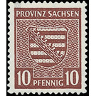 Time stamp series  - Germany / Sovj. occupation zones / Province of Saxony 1945 - 10 Pfennig