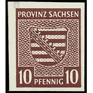 Time stamp series  - Germany / Sovj. occupation zones / Province of Saxony 1945 - 10 Pfennig