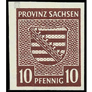 Time stamp series  - Germany / Sovj. occupation zones / Province of Saxony 1945 - 10 Pfennig