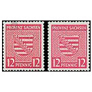 Time stamp series  - Germany / Sovj. occupation zones / Province of Saxony 1945 - 12 Pfennig