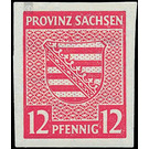 Time stamp series  - Germany / Sovj. occupation zones / Province of Saxony 1945 - 12 Pfennig