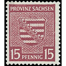 Time stamp series  - Germany / Sovj. occupation zones / Province of Saxony 1945 - 15 Pfennig