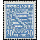 Time stamp series  - Germany / Sovj. occupation zones / Province of Saxony 1945 - 20 Pfennig