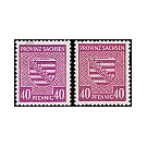 Time stamp series  - Germany / Sovj. occupation zones / Province of Saxony 1945 - 40 Pfennig