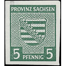 Time stamp series  - Germany / Sovj. occupation zones / Province of Saxony 1945 - 5 Pfennig