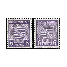 Time stamp series  - Germany / Sovj. occupation zones / Province of Saxony 1945 - 6 Pfennig