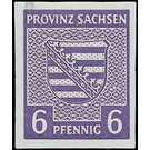 Time stamp series  - Germany / Sovj. occupation zones / Province of Saxony 1945 - 6 Pfennig