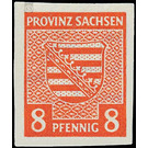 Time stamp series  - Germany / Sovj. occupation zones / Province of Saxony 1945 - 8 Pfennig
