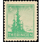 Time stamp series  - Germany / Sovj. occupation zones / Thuringia 1945 - 5 Pfennig