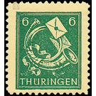 Time stamp series  - Germany / Sovj. occupation zones / Thuringia 1945 - 6 Pfennig