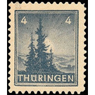 Time stamp series  - Germany / Sovj. occupation zones / Thuringia 1946 - 4 Pfennig