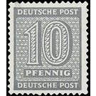 Time stamp series  - Germany / Sovj. occupation zones / West Saxony 1945 - 10 Pfennig