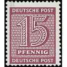 Time stamp series  - Germany / Sovj. occupation zones / West Saxony 1945 - 15 Pfennig