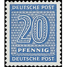 Time stamp series  - Germany / Sovj. occupation zones / West Saxony 1945 - 20 Pfennig