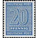 Time stamp series  - Germany / Sovj. occupation zones / West Saxony 1945 - 20 Pfennig